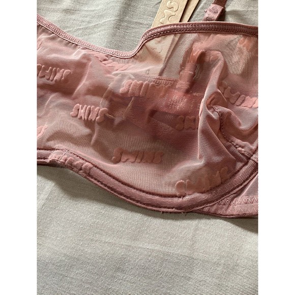 Skims After Hours Straight Neck Underwire Bra In Rose Clay - Picture 4 of 5